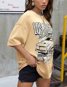 Women T-Shirts - 杏色 - 查看 2