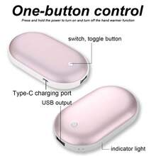 Upgrade Hand Warmer USB Rechargeable Portable Pocket Warmer 3 Temperatures Adjustable Heater Long-Lasting Heating Winter Essential Gifts For Friends Family - Single Pack - View 7