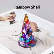 1件錐形天然石戒指架裝飾品,青金石虎眼石粉晶珠寶展示架,優雅桌面戒指收納整理架 - 滴膠戒指托 - 查看 18