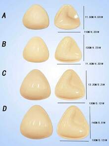 1 Pair Double-Sided Self-Adhesive Thickened Invisible Breast Pads, Small Chest Enhancing Inserts For Bras And Bikini Swimwear - Multicolor - View 7