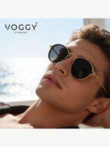 VOGGY 時尚極簡復古金屬 UV400 偏光太陽眼鏡，男女通用，適合運動、開車、戶外騎行、釣魚、度假旅行、派對裝飾道具禮物 - 彩色 - 查看 7