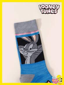 5 Pairs Unisex Socks Warner Bros. Collaboration Featuring Bugs Bunny, Tweety And Other Cartoon Characters, Versatile Design, Sweat-Absorbent And Breathable, Suitable For Animation Lovers - Multicolor - View 9