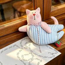 1件可愛躺臥小貓拼布模板:DIY小貓縫紉圖案、拼布模板、手工拼布描圖工具。適用於手工藝、縫紉和刺繡項目。手工藝模板。幽默設計,耐用PET模板。手工藝。 - 經典的 - 查看 4