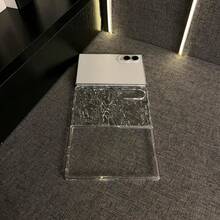 Luxury Minimalist Water Ripple Transparent Phone Case, Compatible With Samsung Galaxy Z Fold8 ZFold8 Fold8 Back Cover - Clear - View 5