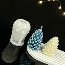 Cetakan Silikon Berbentuk Kerucut Pinus Natal Baru Lintas Batas untuk Lilin Aromaterapi, Ornamen Plester, Dekorasi Resin DIY - Cetakan Kerucut Pinus S307 - View 1