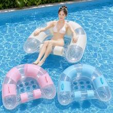 Inflatable Pool Float Adult Water Hammock Swimming Lounge Chair Swimming Mat Swim Ring Water Sports Beach Vacation - A - View 1