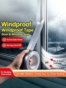 Window & Door Windproof Tape, Winter Insulation Sealing Strip, Waterproof & Insect-Proof Cloth Tape, Glass Tube Gap Sealing, Kitchen Window Draft Stopper - 1Pcs - View 1