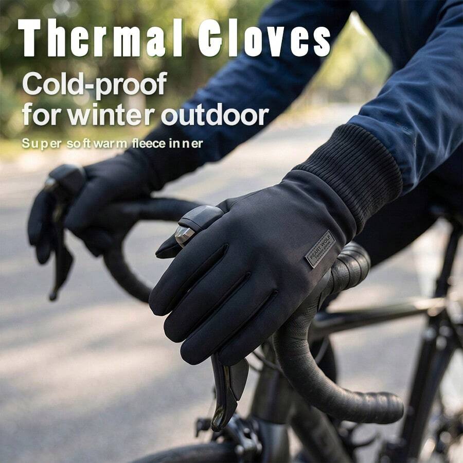 Winter Ski Warm Gloves, Unisex, Windproof And Cold-Resistant, Touchscreen Fingers, Suitable For Running, Cycling, Hiking, Biking, Outdoor Sports And Daily Use - Skin-friendly Style - View 1
