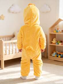 1pc Baby Cartoon Animal Pattern Long Sleeve Zipper Cute Comfortable Outfit, Unisex Baby Clothing, Suitable For Daily Wear And Holiday Gifts - Multicolor - View 11