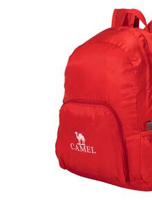 CAMEL CROWN 輕量戶外登山背包 女款 旅行徒步一日背包 休閒校園包 男大學生適用 - 紅色 - 查看 3