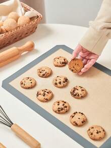 1 Or 2 Silicone Baking Mats, Reusable, Non-Stick, Heat-Resistant Baking Mats, Suitable For Oven, Can Be Used For Baking Cookies, Pastries, Bread, Buns, Fondant, Etc. Size 30*20*0.4 - View 2