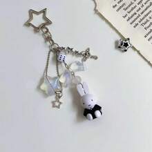 MIFFY 1pc Keychain, Mini Rabbit Pendant, Backpack Charm, Phone Case Decoration, Cute Bag Accessory, Gift For Girls - Multicolor - View 6