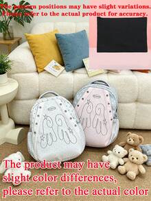 1pc Backpack Cute Backpack Featuring Sweet Polka Dot Trim And Wing Pattern Lightweight Schoolbag Multi Compartment For Students Durable Casual Daypack With Side Pockets Ideal For Daily Travel School Supplies Essential For The Start Of School Season - Multiple Styles - View 12