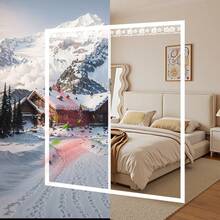 Winter Bedroom Thickened Zippered Transparent Thermal Insulation Curtain, Windproof Cold-Proof Sealing Window Curtain, No-Drill Installation Cold-Warm Air Partition Curtain - Transparent White Zipper Curtains - View 3