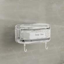 1pc 180° Rotating Soap Dish 3-Tier Transparent Wavy Soap Holder With Drainage Tray Adjustable Bathroom Storage Rack Shower Sink Countertop Vanity Cosmetic Skincare Display Stand Space-Saving Home Decor Bathroom Decoration - Transparent White - View 10