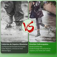 1 par de cubiertas plegables y portátiles para zapatos de lluvia en color Blanco, resistentes al deslizamiento e impermeables, con Top alta, en diferentes tallas, adecuadas para exterior, escuela, oficina, hogar, viaje, ciclismo y almacenamiento de zapatos en días lluviosos. - Blanco 1 par - Ver 10