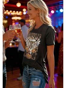 Women T-Shirts - 黑暗2 - 查看 2