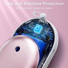Upgrade Hand Warmer USB Rechargeable Portable Pocket Warmer 3 Temperatures Adjustable Heater Long-Lasting Heating Winter Essential Gifts For Friends Family - Single Pack - View 6