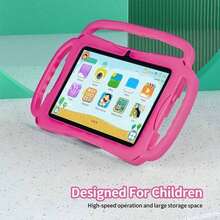 4GB RAM + 64GB ROM / 7-Inch Tablet / Quad-Core 1.3GHz / Android 13 MTK8321 / 1280x800 HD IPS Display / 2MP+5MP Camera / 4000mAh Battery / WiFi, Parental Control, Education, Gaming / ABS Plastic + Silicone, Educational Tablet - Pink Handbag - View 3