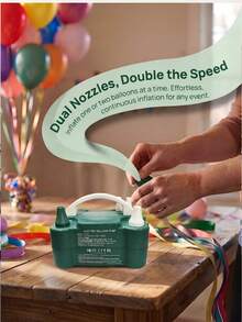 SOKANY 1pc Portable Electric Balloon Inflator, 220V-240V 400W Electric Balloon Air Pump, Suitable For Party Balloon Decoration - EU C Type Plug(220-240V) - View 9