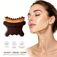 Lymphatic Contour Facial Massage Brush For Eye And Neck Care Gua Sha - Multicolor - View 2