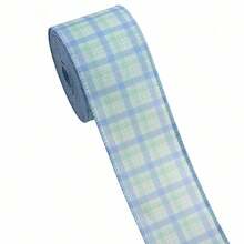 Blue Overlock Ribbon, Fresh And Crisp Theme, DIY Bow Craft Wreath Accessory Decorative Webbing - Multicolor - View 20