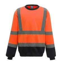 Yoko Mens Hi-Vis Sweatshirt - Orange/Navy - View 1