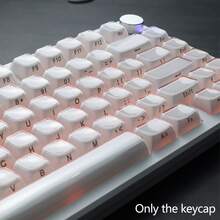 Crystal Jelly Transparent PC Keycaps MDA Height, Mechanical Keyboard Modification Replacement Parts, Compatible With MX Switches, 6.25U Spacebar, Universal For Gaming And Office, Keycaps Only (Keyboard Not Included) - View 6