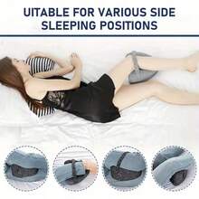 Side Sleeper Leg And Calf Pillow - Anti-Snoring Wedge Pillow, Lightweight Breathable And Hypoallergenic Fabric, Washable And Removable Polyester Pillowcase, Ideal Gift For Side Sleepers, Side Sleeping Pillow, Aid For Comfortable Sleep - Multicolor - View 6