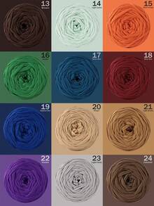 1/2件 T-Shirt 粗毛線，大號 300g±20g/件 - 2cm 寬，柔軟聚酯纖維毛線布料，適用於 DIY 鉤編包包、籃子、地墊、拖鞋、娃娃、毛線手工藝，多色度假風鉤編線，鉤編配件，手工禮物 - 彩色 - 查看 5