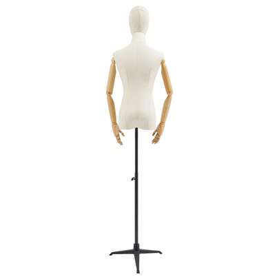 Female Half-Body Dressmaker's Dummy Torso With Stable Stand, Adjustable Dressmaker's Dummy, Clothing Display Model For Clothing Stores, Boutiques, Clothing Shops And Shop Windows