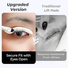 Lomansa 5 Pairs Eyelash Lift Pads, Eyelash Perming Shield Eyelash Perming Rod, For Eyelash Lifting And Perming, Reusable, Suitable For Home DIY, Only The Side In Contact With Skin Is Sticky - Multicolor - View 7