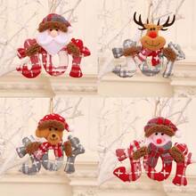 Elderly Man + Snowman + Reindeer + Bear 4 Styles Christmas Decoration Items Elderly Man Small Hanging Ornament Christmas Tree Accessory Fabric Small Hanging Decor - Plush Keychain - View 8