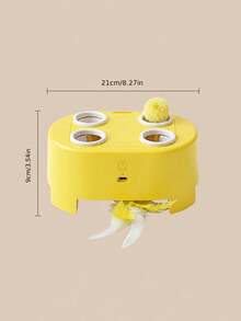Automatic Cheese-Shaped Interactive Cat Toy, 3-In-1 Electronic Cat Activity Center, USB Rechargeable Interactive Toy, Suitable For Indoor Cats And Kittens, Relieve Boredom - View 2