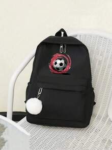 This Backpack With Soccer Pattern Can Be Customized As Your Exclusive Back-To-School Bag. You Can Also Add Personalized Elements Such As Name Or Holiday Greetings. This New Backpack Features A Nylon Zipper. You Can Add Personalized Content Like Letters, Lucky Numbers, Etc. It's Perfect For Dance Classes And Travel. Also An Ideal Choice For Birthday Gifts, Souvenir Bags, Christmas Gifts Or New Year Gifts. - Multicolor - View 3