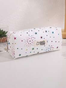 Gradient Star And Polka Dot Pattern Creative Pencil Case, Stylish And Portable Stationery Pouch,Office Desk Organizer For Items, Must-Have Pencil Case For Back-To-School Season - Single Piece - View 13
