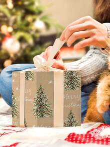 Christmas Gift Wrapping Paper, Christmas Tree Pattern Design, Suitable For Christmas Decoration, Christmas Party Gift Wrapping, Holiday Souvenirs, Birthday Party And Wedding Gift Wrapping. Perfect Christmas Gift Wrapping Paper - One Size Fits All - View 5