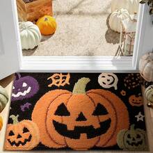 1pc Fall Halloween Themed Ghost,Pumpkin Design Bath Rug,Non-Slip And Soft Bathroom Mat,Doormat,Water Absorption Mat,Machine Washable,Low Pile,TPR Backing,Knit Fabric,For Bedroom,Kitchen,Indoor Use,Accessories & Home Decor,Perfect Fall Decor Gift. - A - View 2