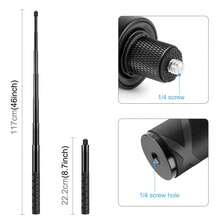 適用於 Insta360 X3 PULUZ 旋轉手柄桌面三腳架支架 110cm 自拍棒單腳架 (黑色) - 查看 5
