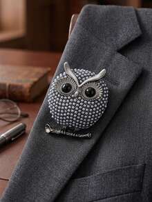 Luxus Emaille Perlen Eulen Brosche - Vogel Tier Anstecknadeln für Frauen Unisex Lässig Party Schmuck Accessoires / Freunde Geschenke Abzeichen Dekoration - Eule - Übersicht 9