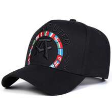 1pc Men's CA Trucker Hat, Personalized Letter Embroidered Baseball Cap, Street Fashion 5-Panel Hat, Outdoor Sun Protection Casual Hat, Spring/Autumn Travel, Beach Vacation - Multicolor - View 4