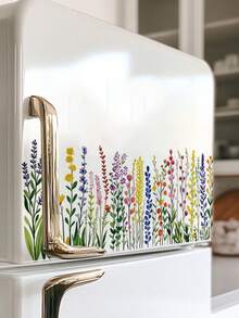Watercolor Wildflower Baseboard Wall Stickers, PVC Waterproof Removable Self-Adhesive Paper, Tulip And Lavender Floral Long Strip Stickers, Countryside Ins-Style Kitchen And Bathroom Corner Cover-Up, Spring Rental Home And Airbnb DIY Soft Decoration - Wall Stickers - View 9