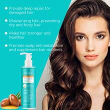 EELHOE 1 Set,Moroccan Argan Hair Care Set, Improving Damaged Hair Quality, Making Hair Smooth And Supple, Nourishing Scalp Hair Follicles, Promoting Healthy And Smooth Hair Quality, Lustrous And Voluminous Hair Set - 青碧色 - 查看 6