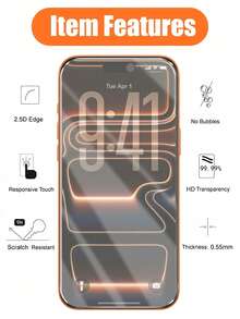 Mr. War Gorilla 3pcs[Transparent Tempered Glass Screen Protector]Compatible With IPhone 17e/17promax/17pro/16promax/16pro/15promax/15pro/14promax/14pro/13promax/13pro/17/16/15/14/13/12/11 And Other Series. This Tempered Glass Screen Protector Has High Hardness Characteristics, Outstanding Scratch And Wear Resistance, And Is Not Easily Damaged During Daily Use And Storage. The High-Definition Transparent Layer Ensures Clear And Undistorted Screen Display With Natural Visual Effects. The Smooth Touch Surface Provides Sensitive Operation Response. The Anti-Fingerprint Coating Reduces Fingerprint And Oil Adhesion. - Clear - View 6