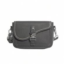 New Style Crossbody Bag, Premium Saddle Bag, Fashionable Versatile Lock Closure Flap Messenger Bag, Casual Shoulder Bag, PU Material Waterproof Wear-Resistant, Shopping Commuting Phone Bag - Multicolor - View 13
