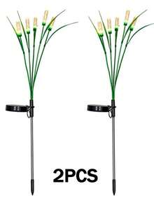 1PC/2pcs Solar-Powered Bamboo Flower-Shaped Garden Lights, Outdoor Weddings, Lawn Lights, Pond, Courtyard, Garden, And Path Landscape Lighting Decorative Lights - Style a - View 9