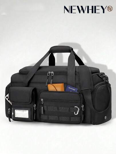 NEWHEY Balo du lịch cỡ lớn 40L dạng túi duffel cho nam, chống nước, túi cuối tuần có ngăn đựng giày và ngăn đựng đồ ướt, túi thể thao xách tay/đeo vai ngủ qua đêm
