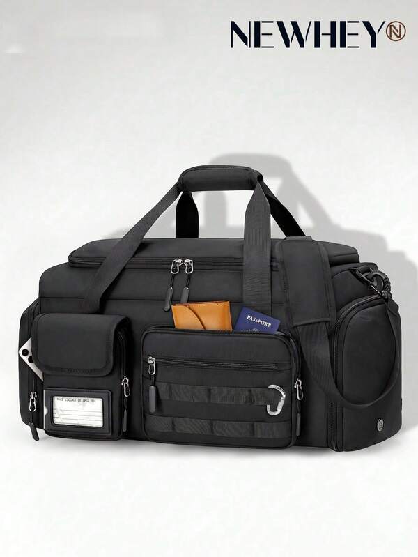 NEWHEY Large Travel Backpack Gym Bag 40L Duffle Bag Men Waterproof Weekender Bag With Shoes Compartment & Wet Pocket Sports Bag Carry On Overnight Backpack