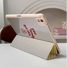 1pc Striped Print Tablet Protective Case With Pen Slot, Multi-Angle Magnetic Stand, Auto Sleep/Wake Support, Compatible With IPad PRO/AIR, Pad 5/6/7, Matepad - Multicolor - View 7