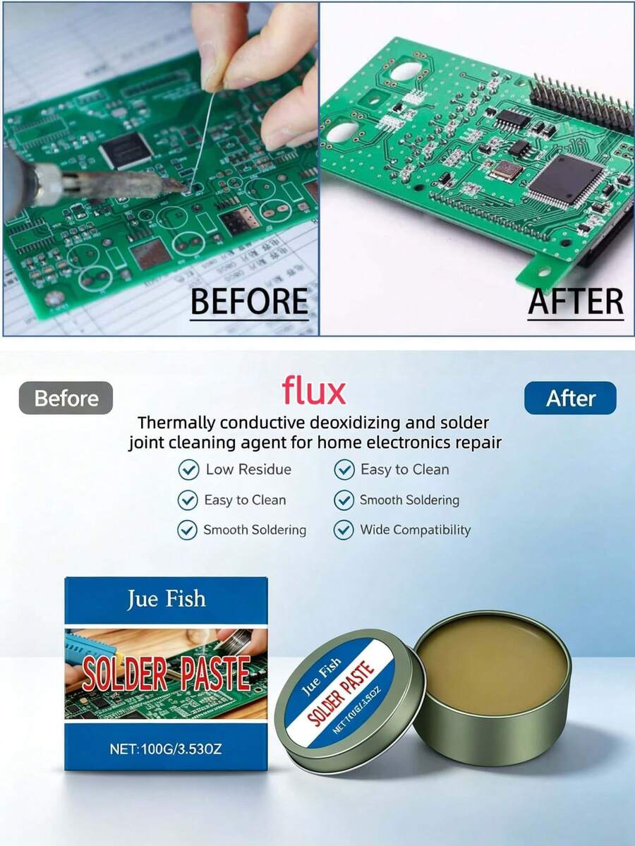 Solder Flux Thermal Conductive Deoxidizing Cleaning Solder Joint Home Electronic Repair Soldering Auxiliary Agent